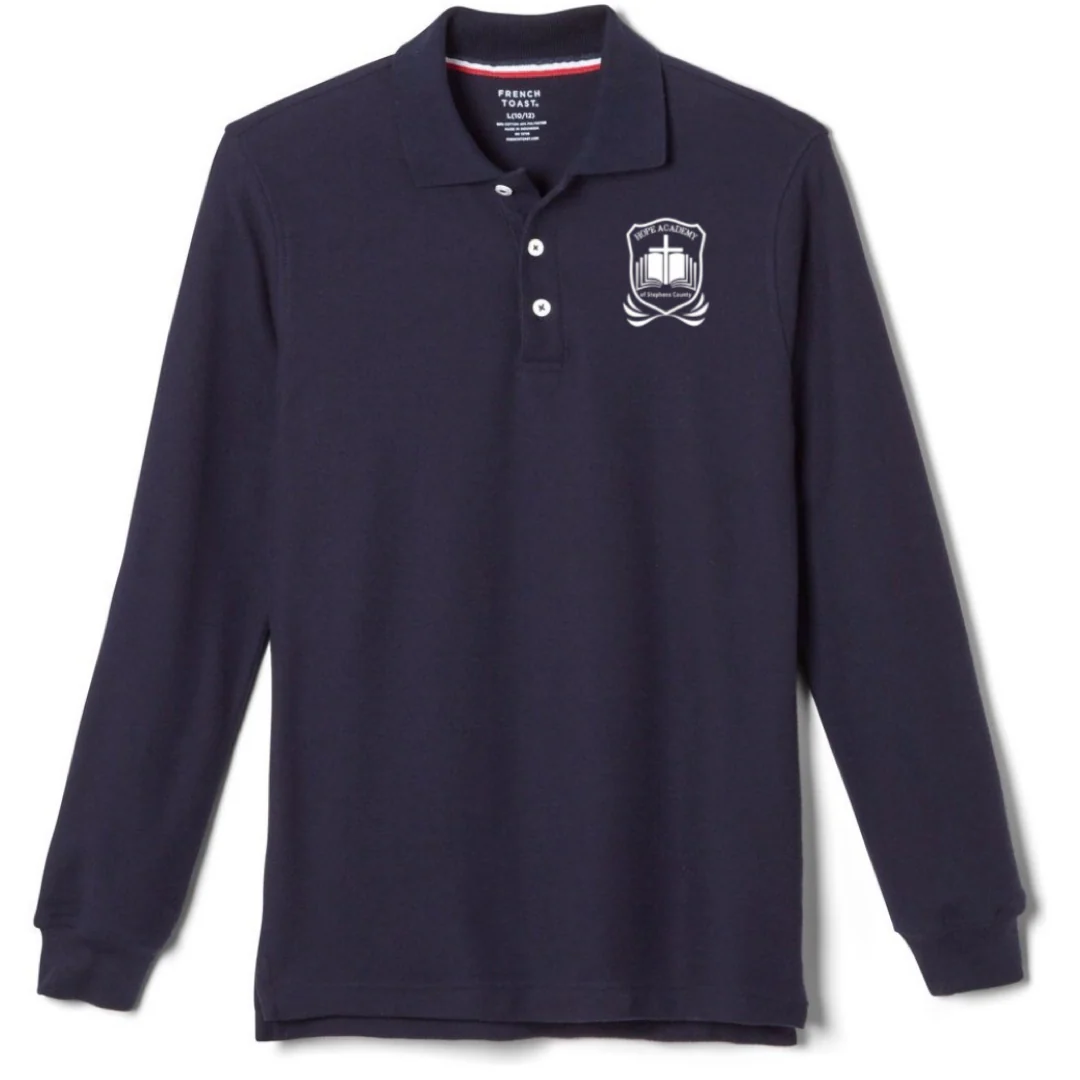 Hope Academy - Co-Ed Youth / Adult Long Sleeve Pique Polo - Image 3