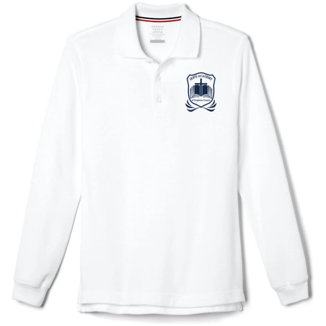 Hope Academy - Co-Ed Youth / Adult Long Sleeve Pique Polo - Image 4