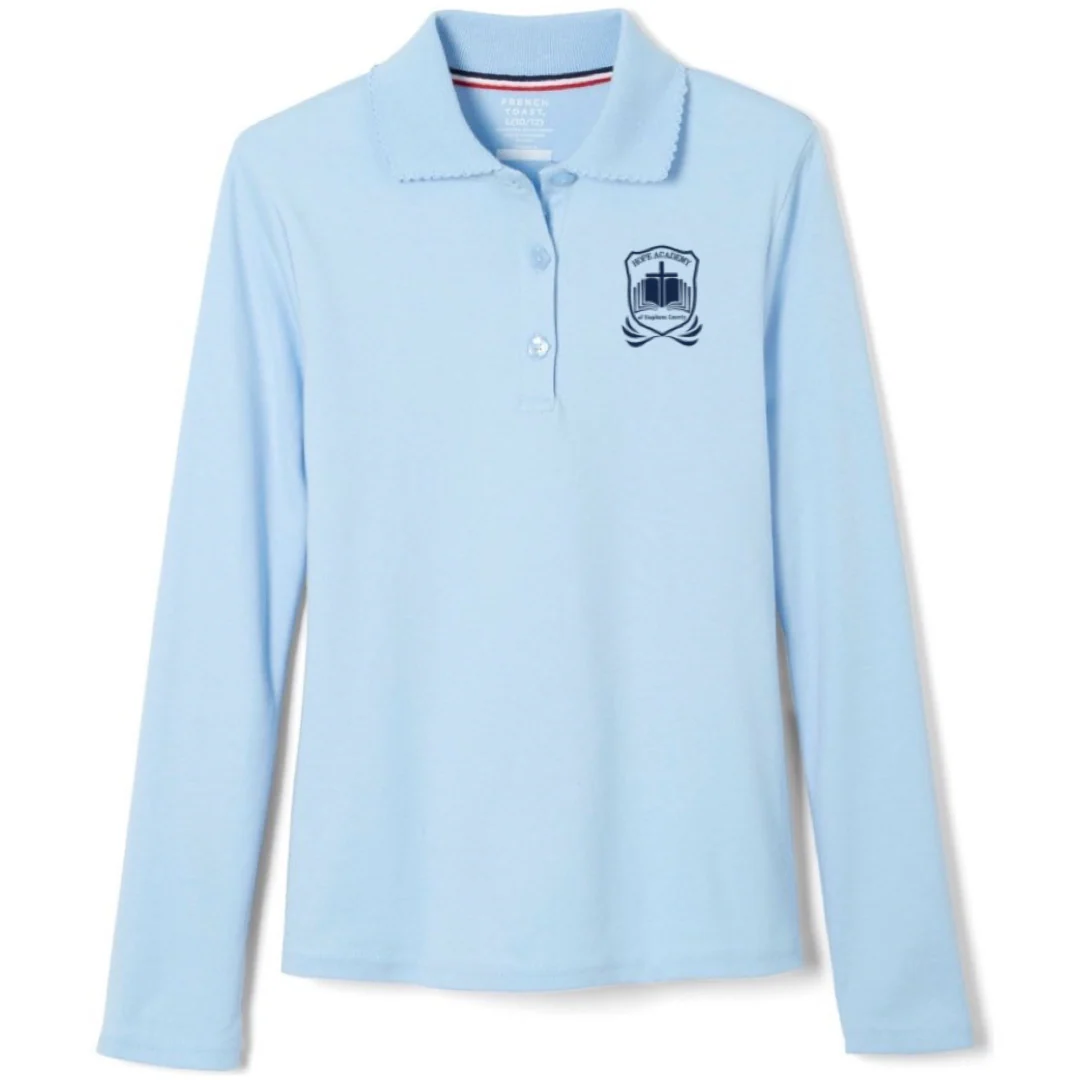 Hope Academy - Girl's Long Sleeve Picot Collar Polos - Image 3