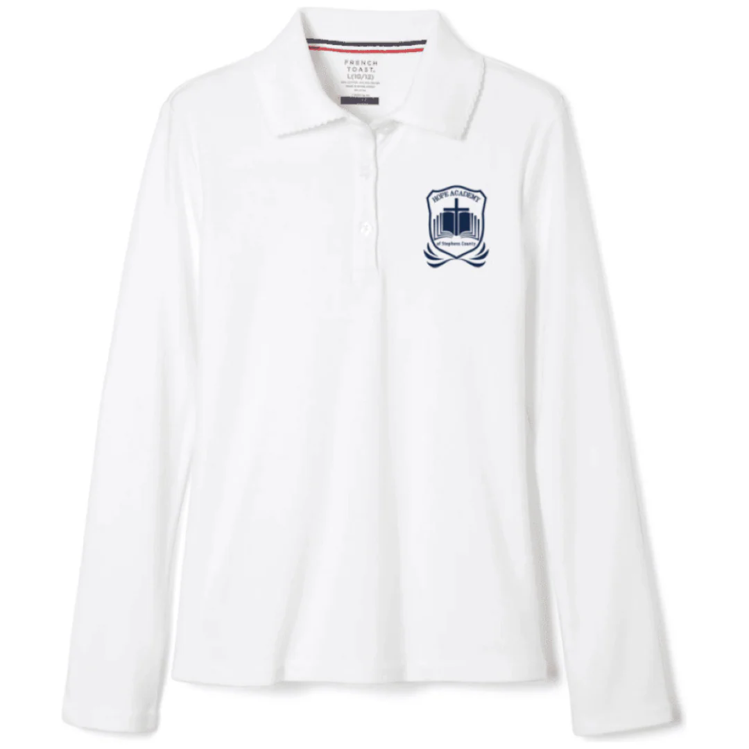 Hope Academy - Girl's Long Sleeve Picot Collar Polos - Image 4