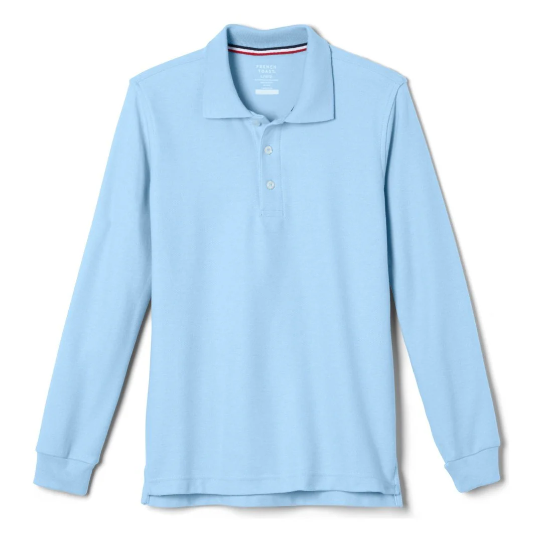 French Toast Husky Long Sleeve Pique Polo - Image 3