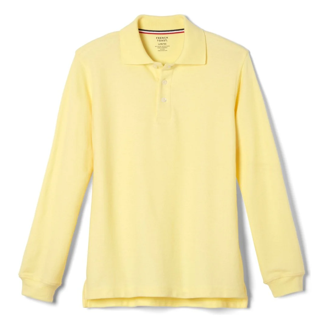 French Toast Husky Long Sleeve Pique Polo - Image 4