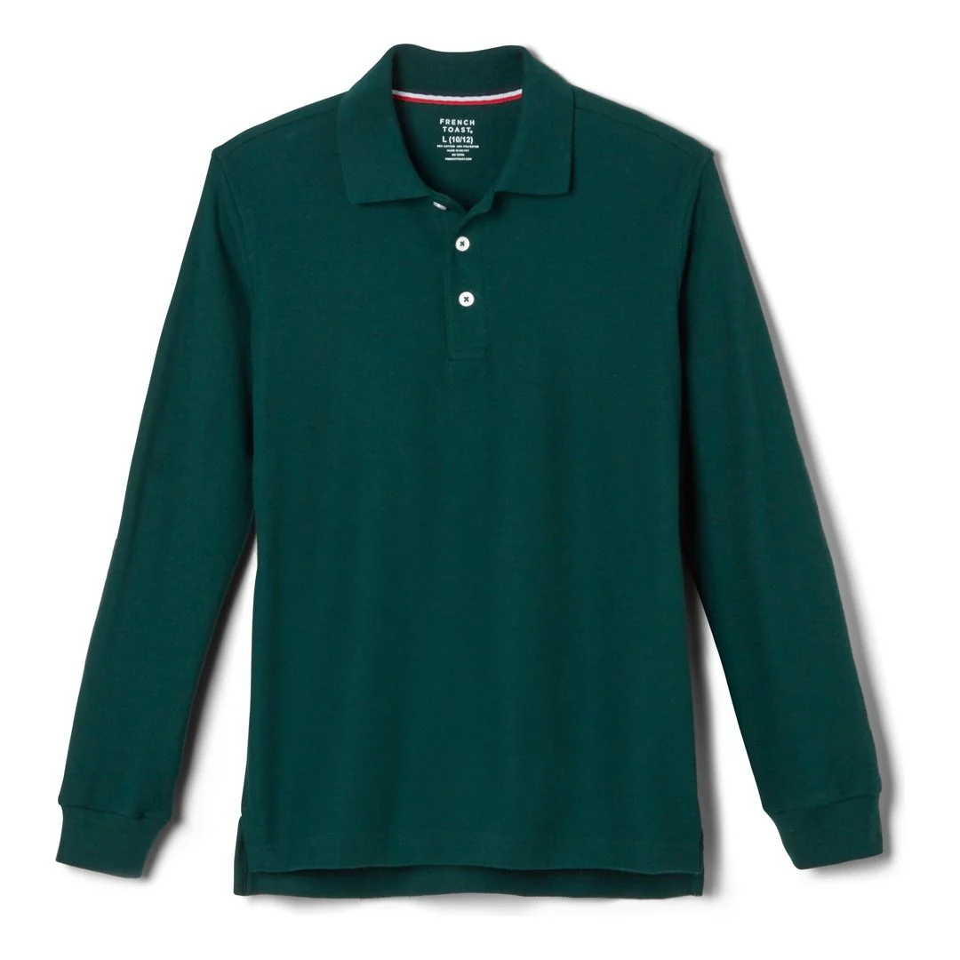 French Toast Husky Long Sleeve Pique Polo - Image 7