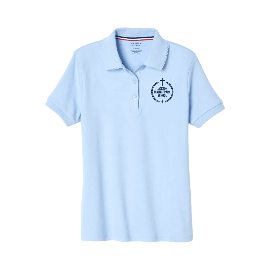 Jackson Walnut - Short Sleeve Picot Collar Polo - Girls - Image 2
