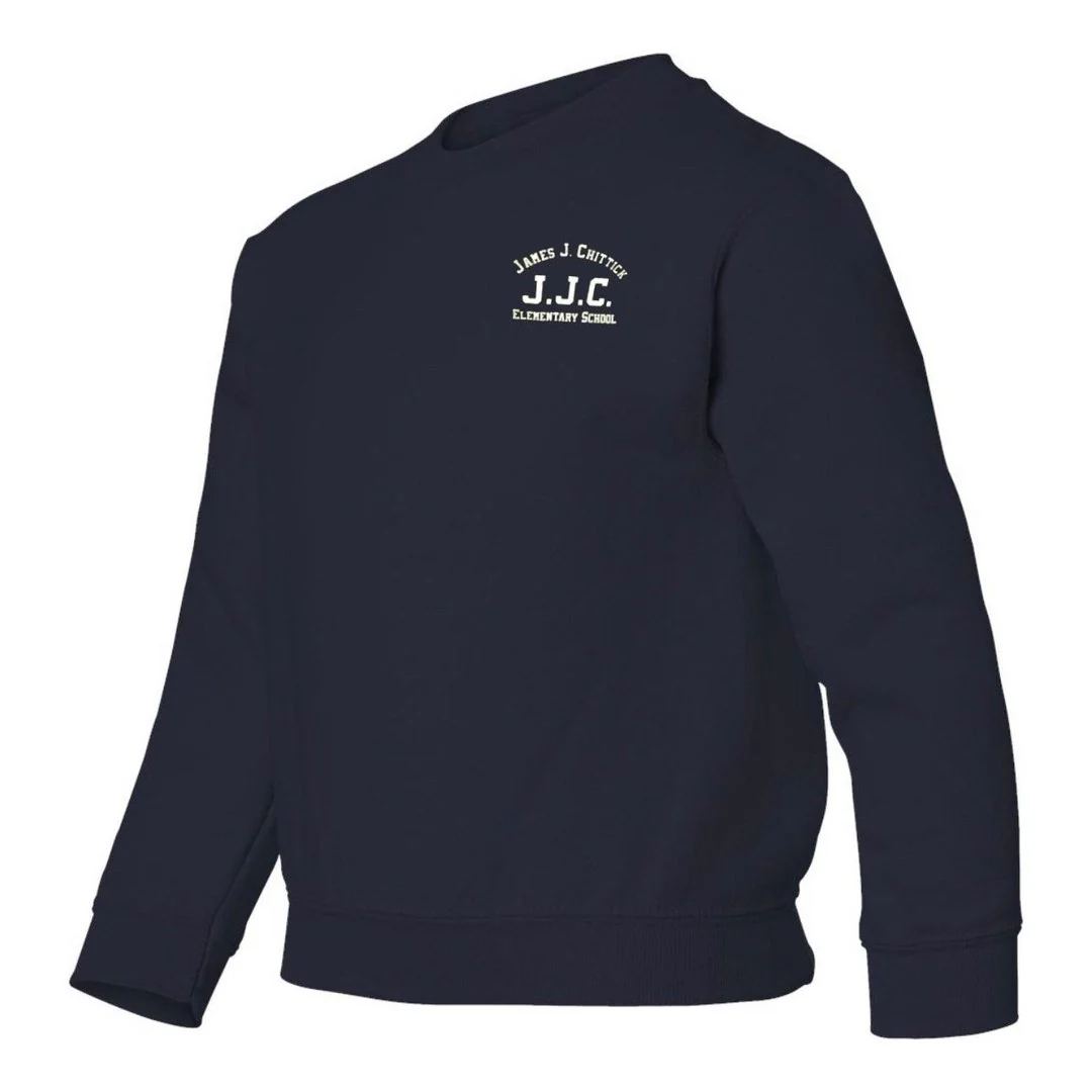 James J. Chittick Elementary Navy Crew Neck Sweatshirt - Adult