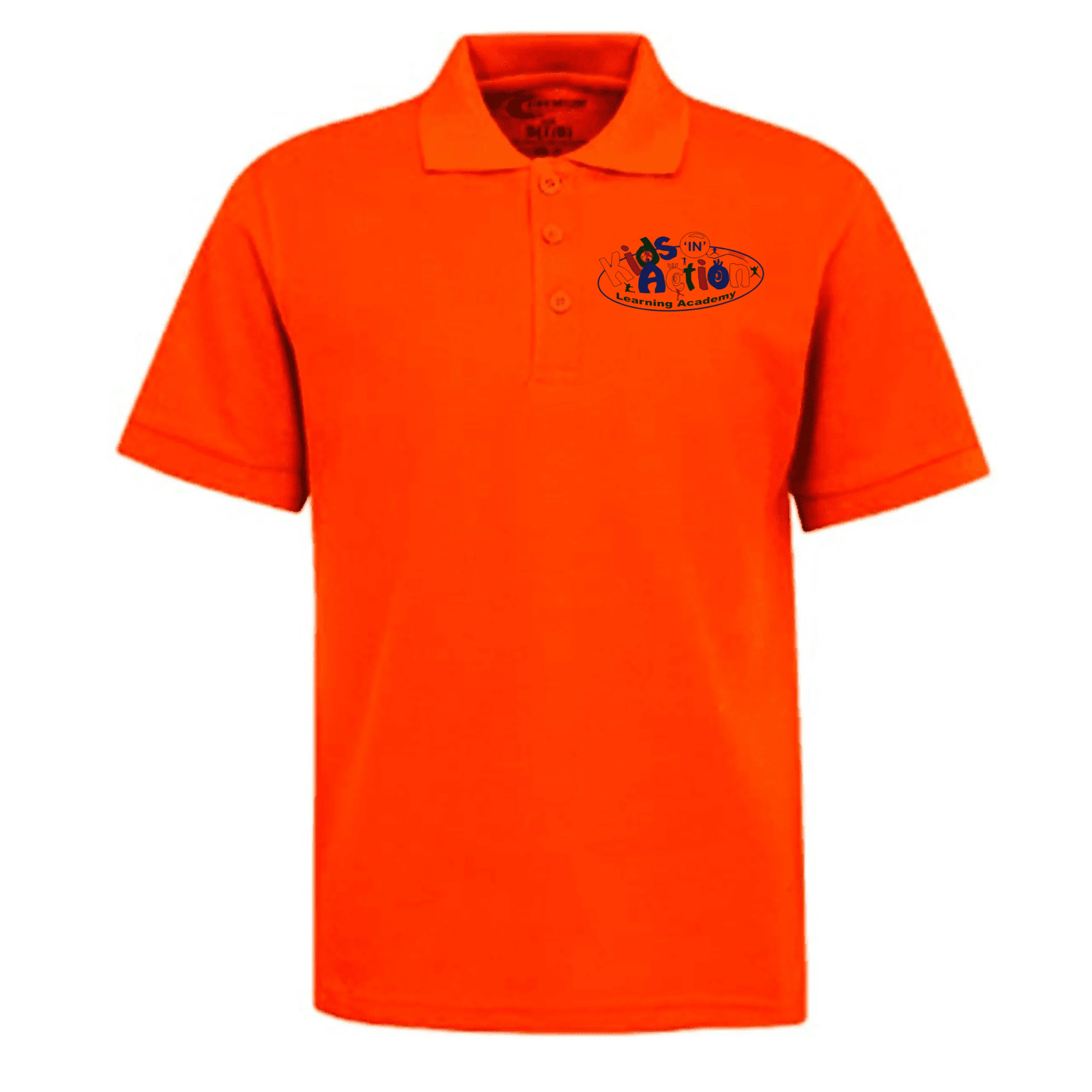 Kids In Action - Premium Orange Short Sleeve Polo - Kids