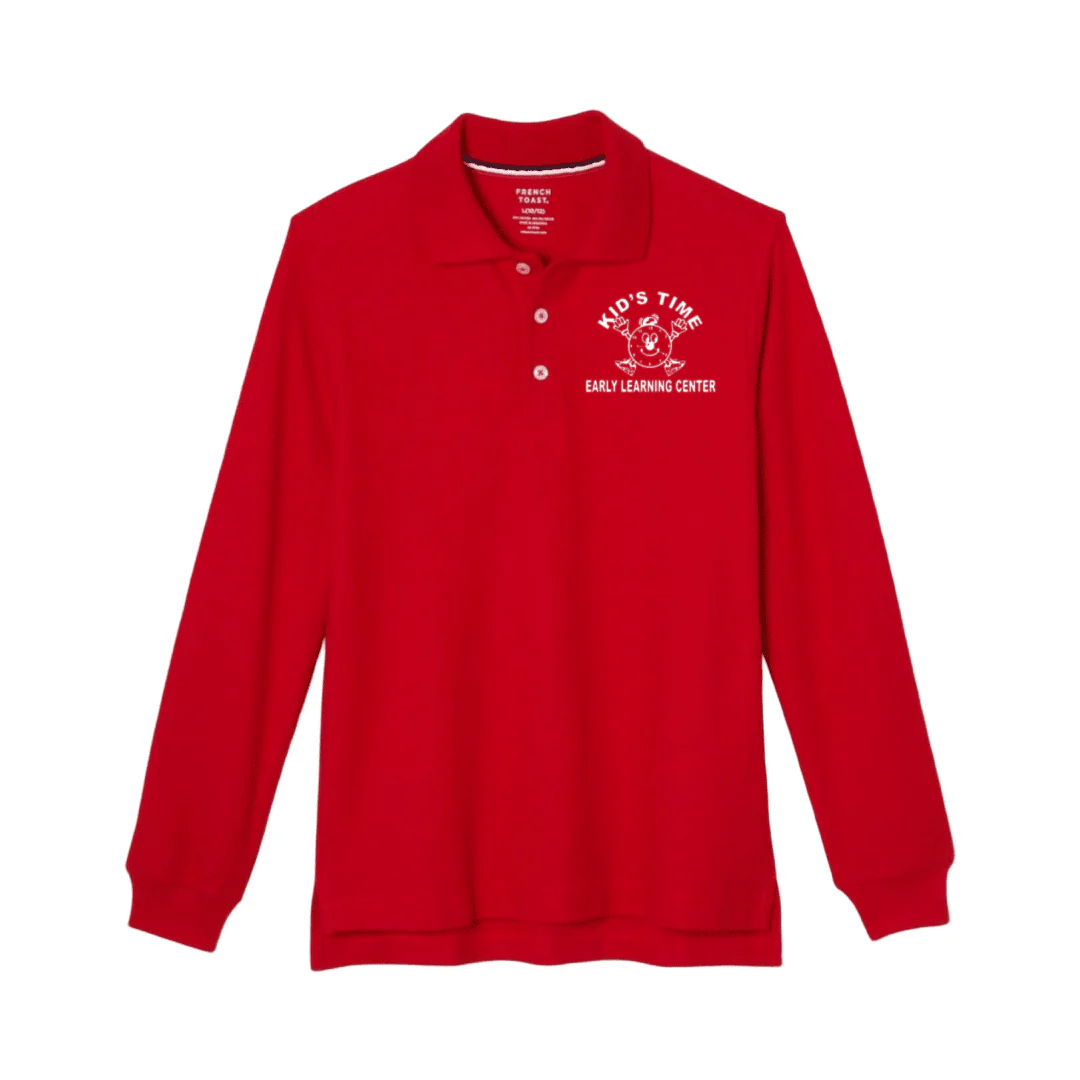 Kids Time Early Learning Center - Red Long Sleeve Polo -   Adult