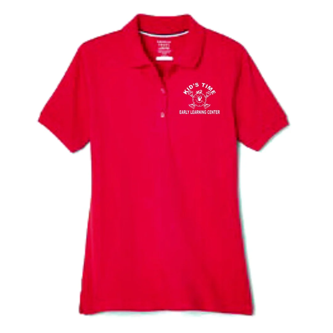 Kids Time Early Learning Center - Red  Short Sleeve Polo - Women's