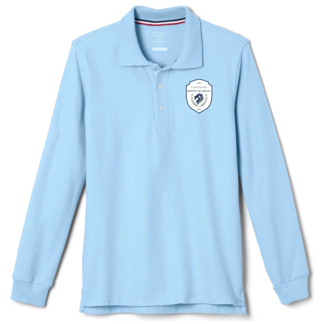 Landmark Baptist Academy  - Co-Ed Youth / Adult Long Sleeve Pique Polos - Image 2