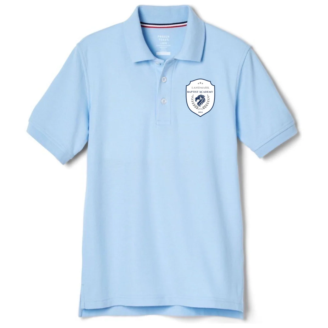 Landmark Baptist Academy  - Co-Ed Youth / Adult Short Sleeve Pique Polos - Image 2