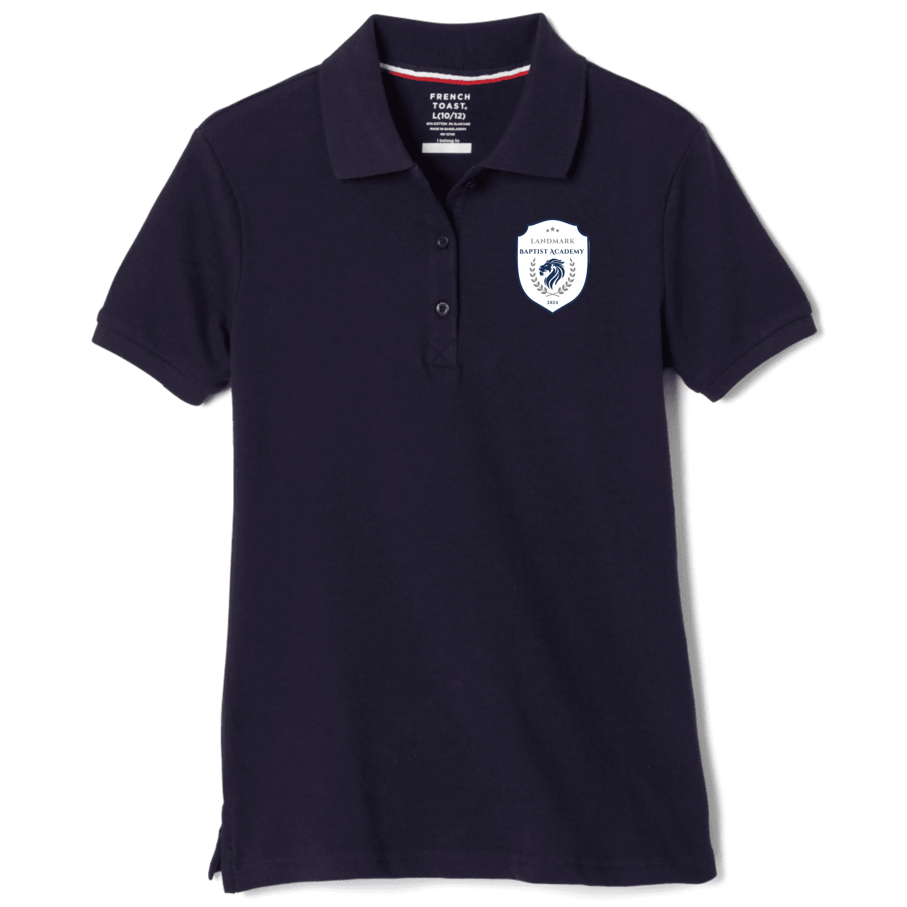 Landmark Baptist Academy - Young Women's Short Sleeve Stretch Piqué Polo - Image 2