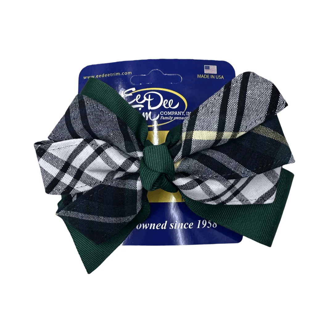 Large Pinwheel Bow - Plaid P35 - Image 2