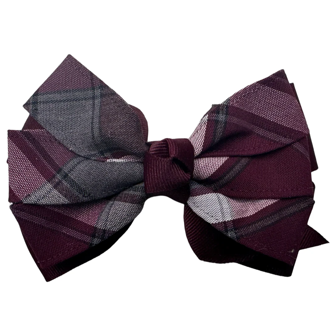 Large Pinwheel Bow - Plaid P54 - Image 2