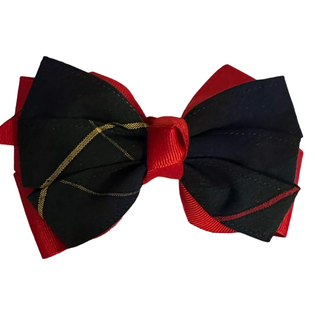 Large Pinwheel Bow - Plaid P55 - Image 2