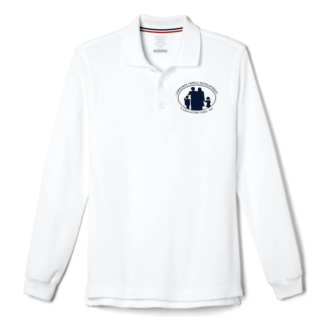 LFDCS - Long Sleeve White Polo -Kids - Image 2