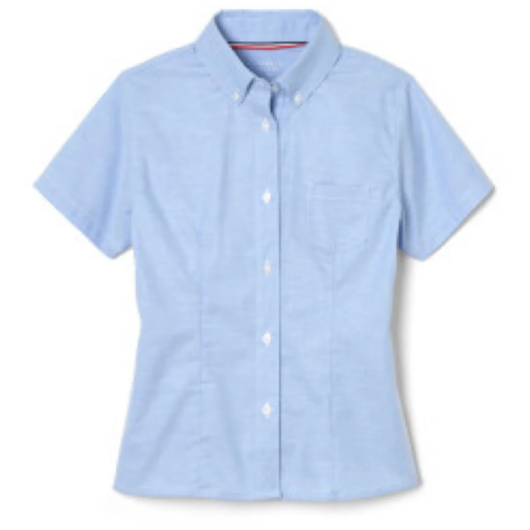Litchfield Christian School - Girl's / Women's Short Sleeve Feminine Fit Oxford Shirt - No Logo - Image 5