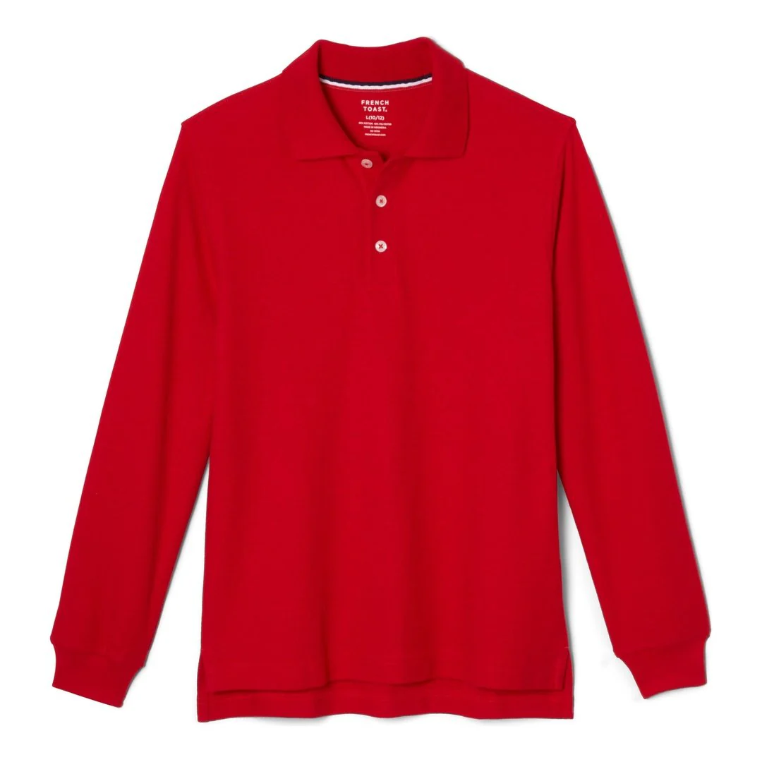 French Toast Youth Long Sleeve Piqué Polo - Image 10