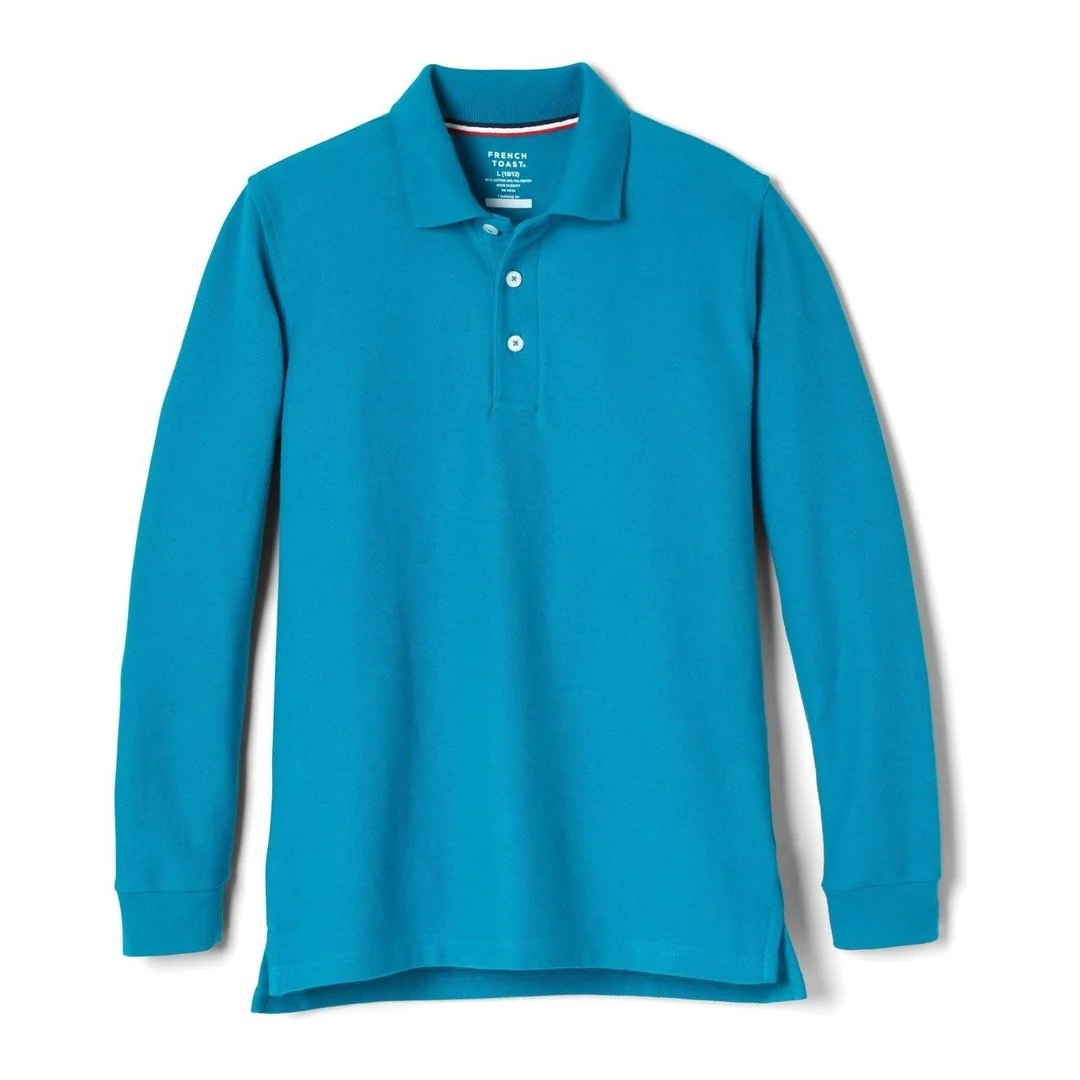 French Toast Youth Long Sleeve Piqué Polo - Image 12