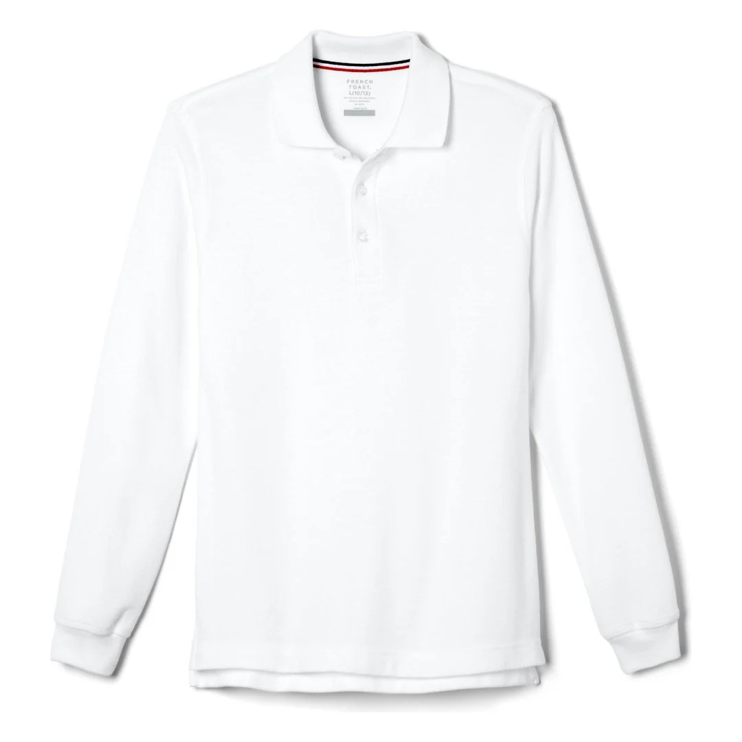 French Toast Youth Long Sleeve Piqué Polo - Image 2
