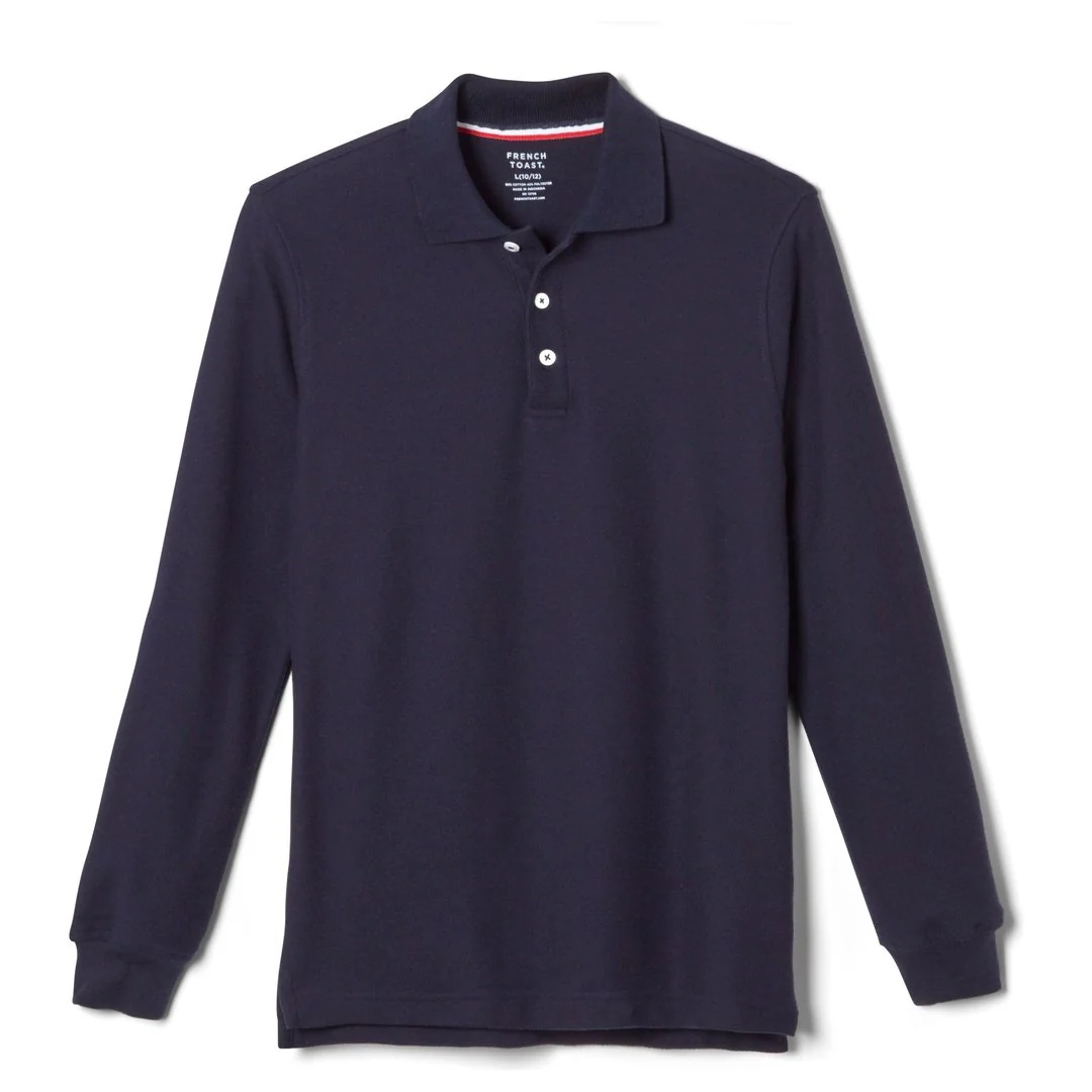 French Toast Youth Long Sleeve Piqué Polo - Image 4