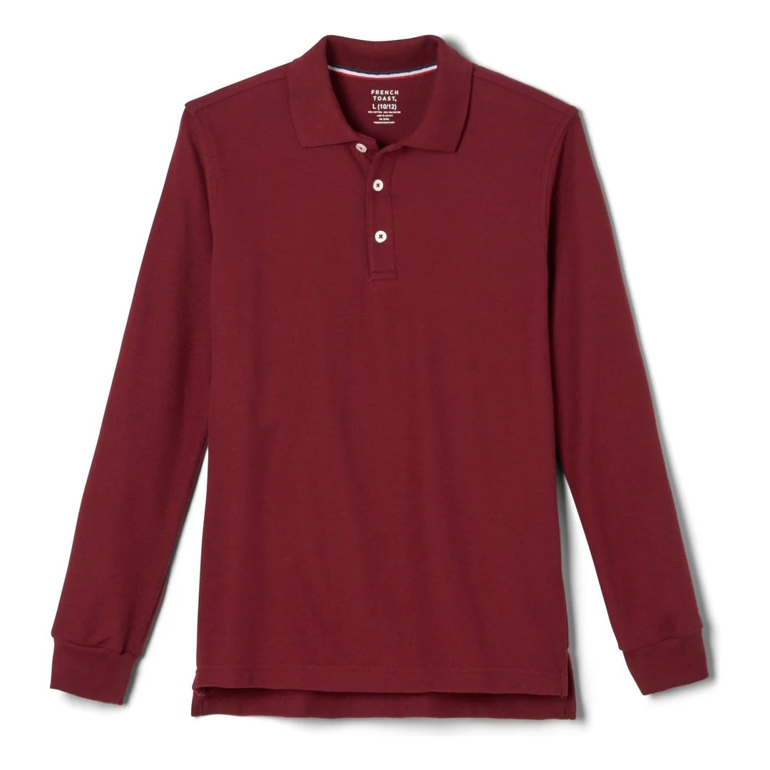 French Toast Youth Long Sleeve Piqué Polo - Image 8