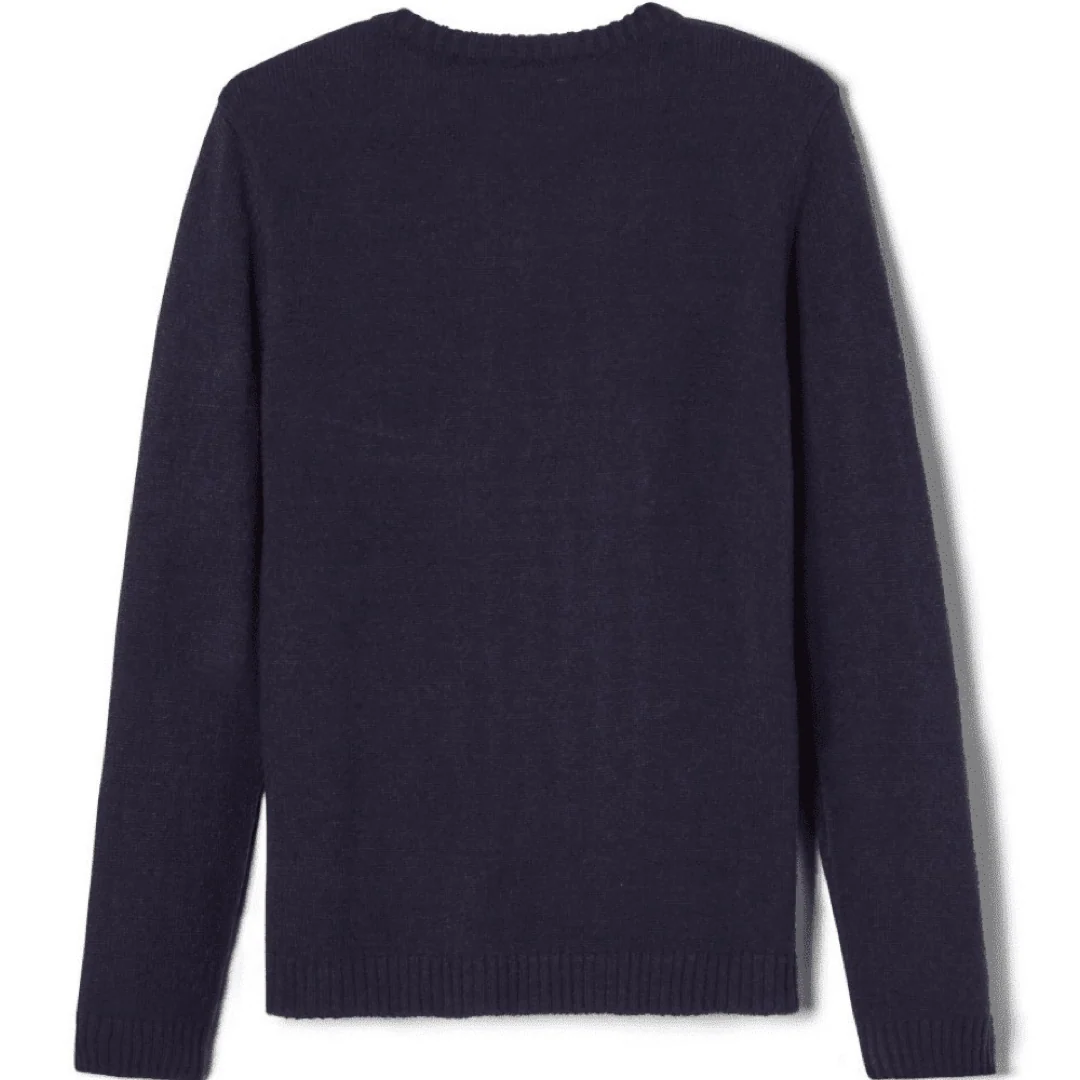 Mary Seat of Wisdom - Co-Ed Youth / Adult  V-Neck Pullover Sweater - Image 2