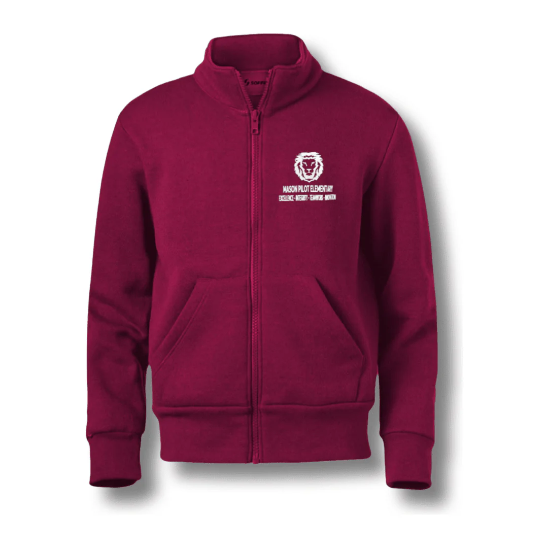 Mason Elementary - Full Zip Mock Neck Fleece Sweatshirt - Kids