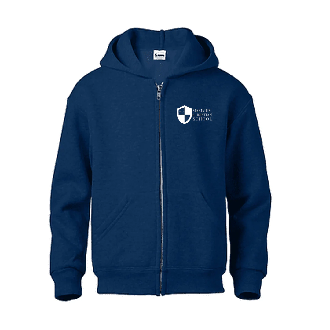 Maximum Christian School - Full Zip Hooded Sweatshirt - Adults