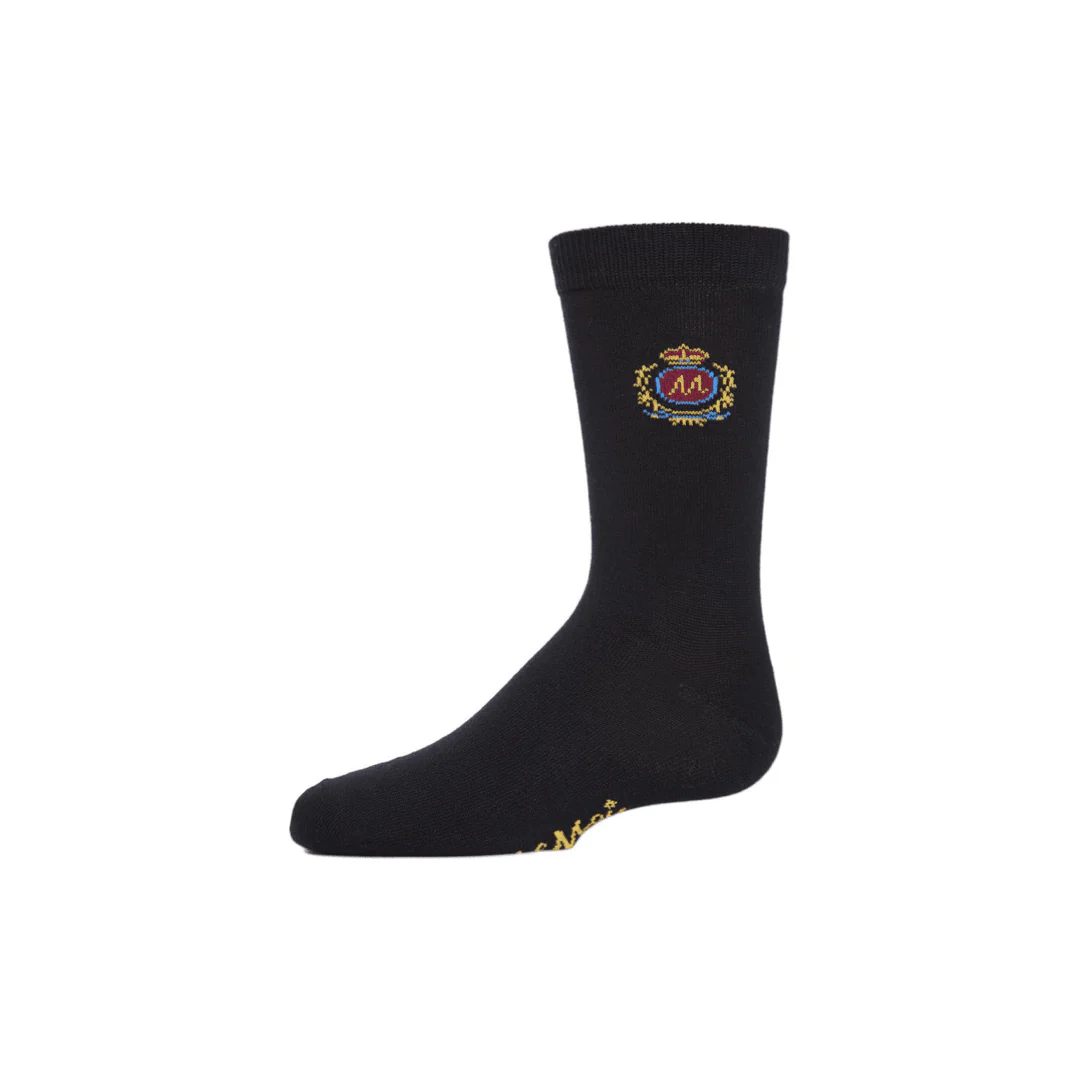 Memoi Sophisti-Crest Boys Cotton Blend Crew Socks - Image 2