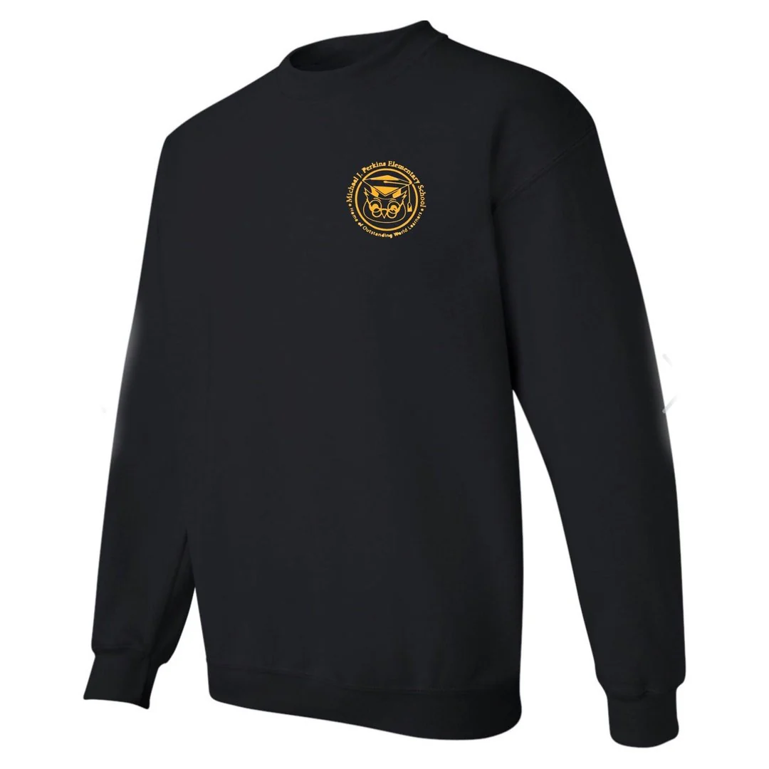 Michael J. Perkins Black Crew Neck Sweatshirt - Adult