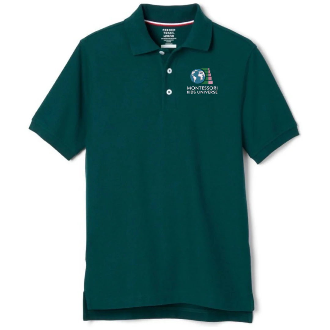 Montessori Kids - Boy's Short Sleeve Pique Polo - Image 3