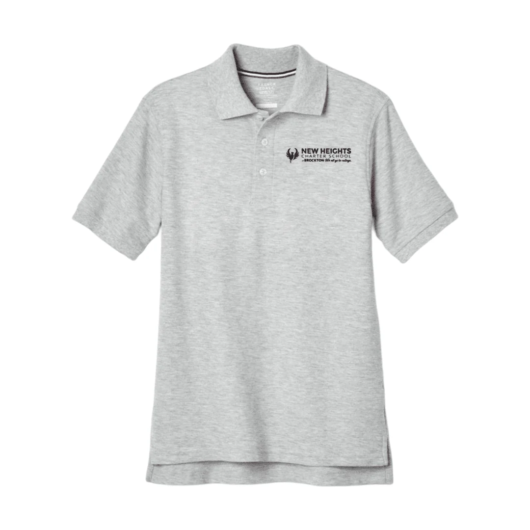 New Heights Charter - Grey Short Sleeve Polo - Kids - 7th Grade Only