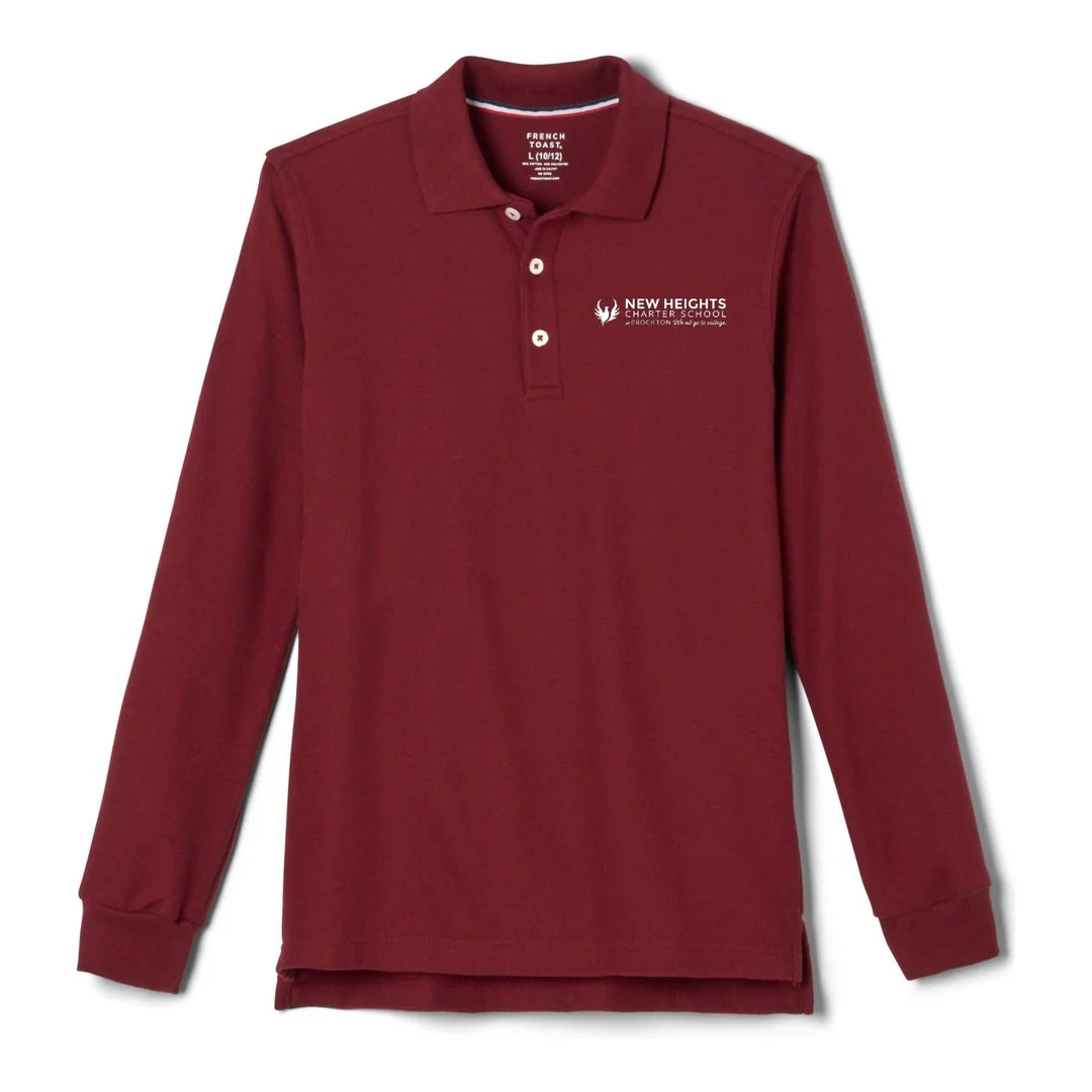 New Heights Charter Long Sleeve Polo - Husky Kids - 6th Grade Only