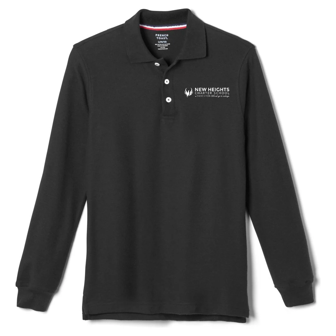 New Heights Charter Long Sleeve Polo - Husky Kids - 9th Grade Only
