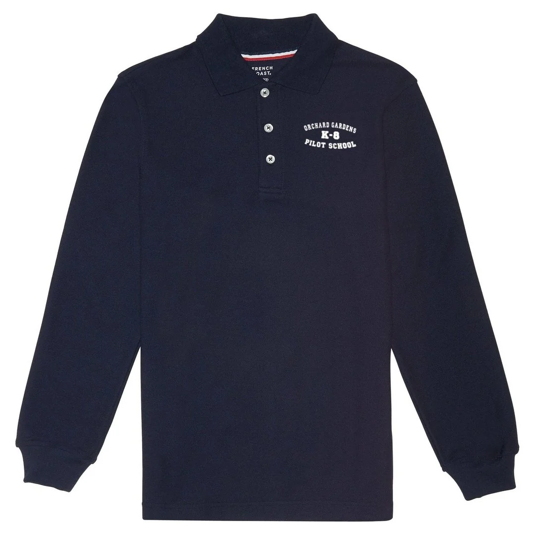 Orchard Gardens Navy Long Sleeve Polo - Gr. 6th - 8th-Adult