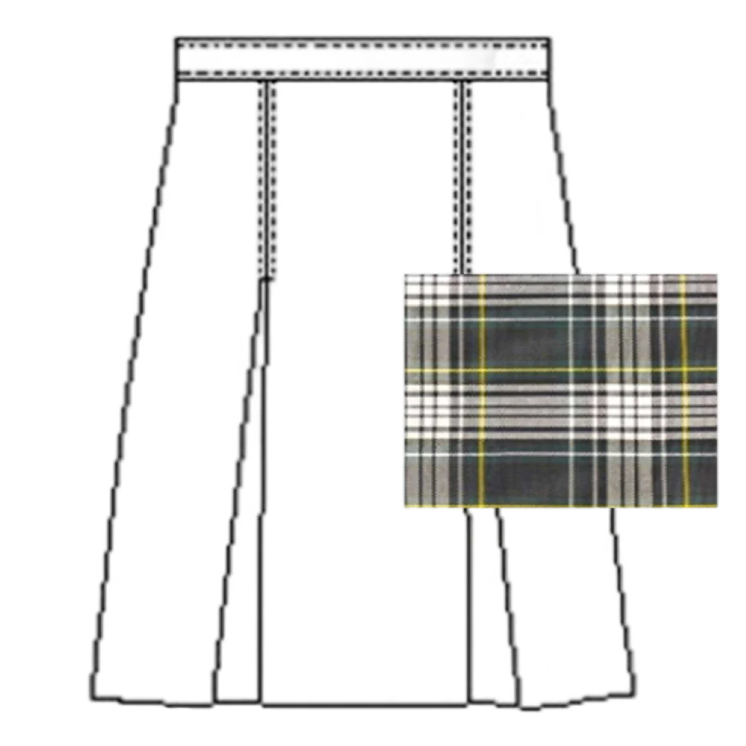 Phoenix Ranch School - A+ Plaid Poly Box Pleat Skirt - Plus Size  - P61