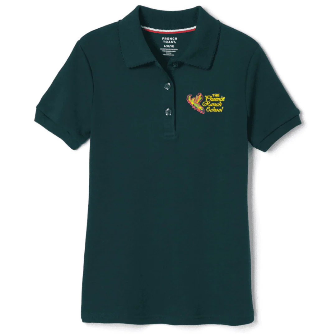 Phoenix Ranch School  - Girl's Short Sleeve Picot Collar Polo - Image 3