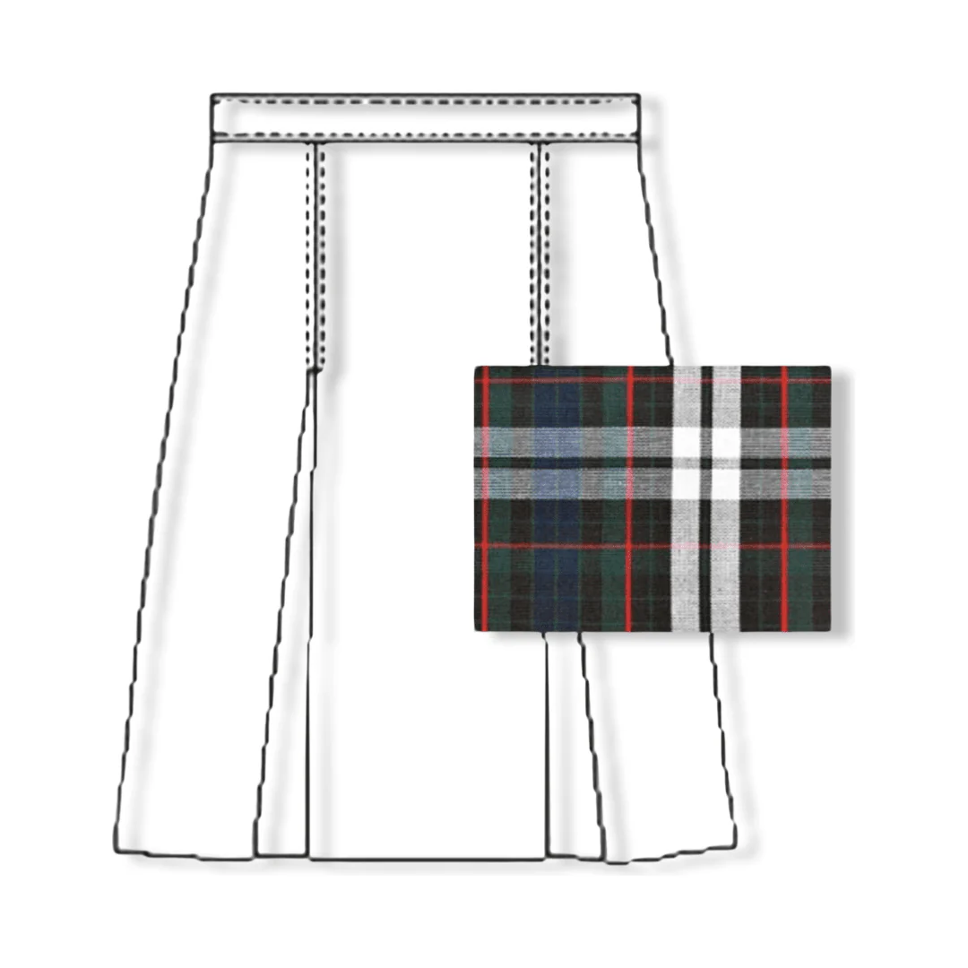 Plaid PolyCot Box Pleat Skirt  - P60 - Image 3