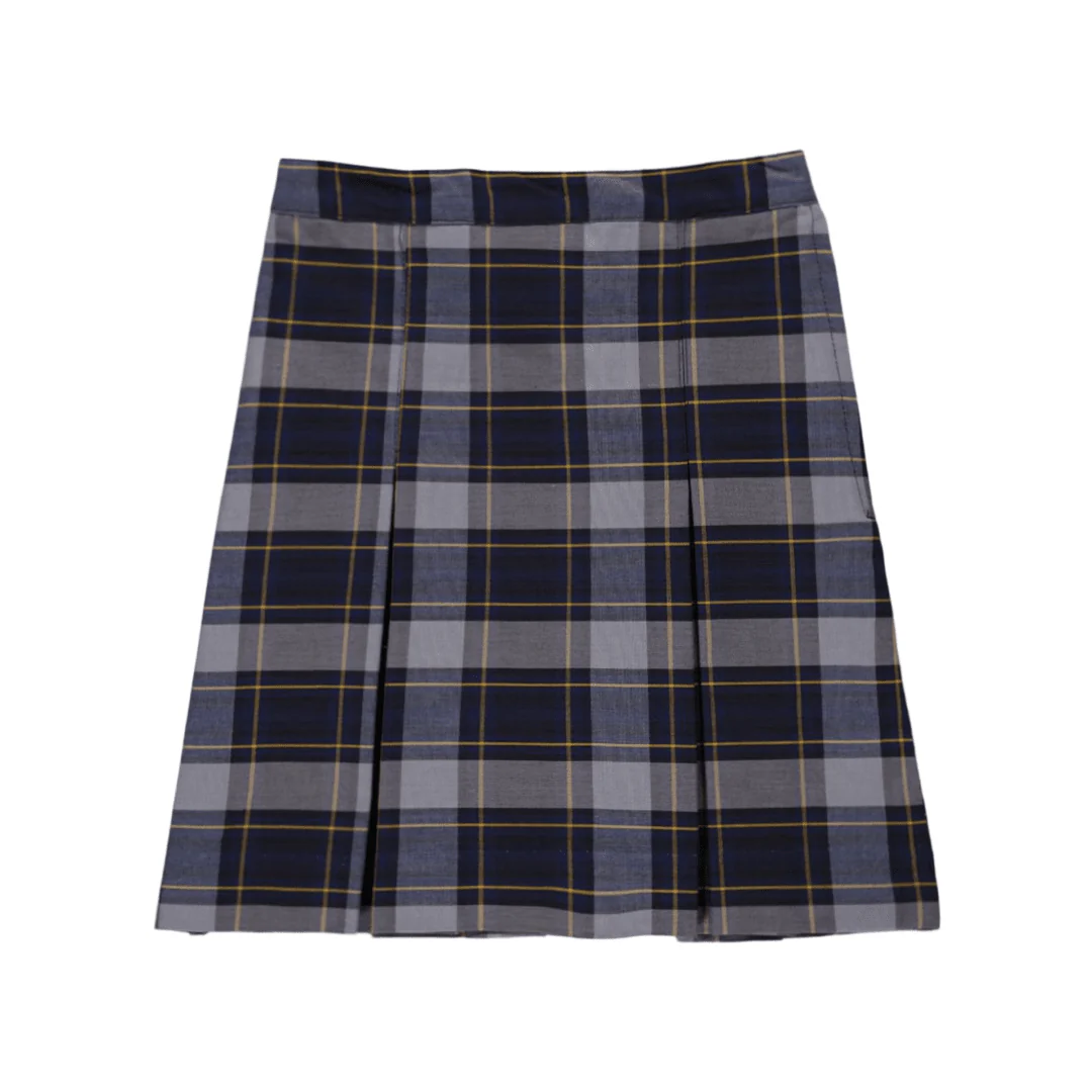Plaid Polycot Box Pleat Skirt - Plus Size  - P57 - Image 3
