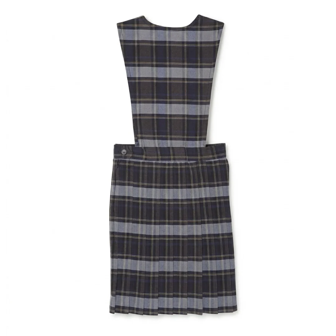 Plaid V-Neck Pleated Jumper - Image 6