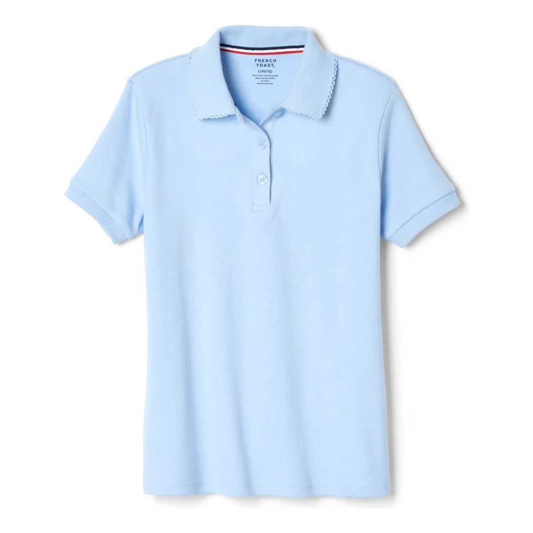French Toast Plus Size Short Sleeve Picot Collar - Image 4