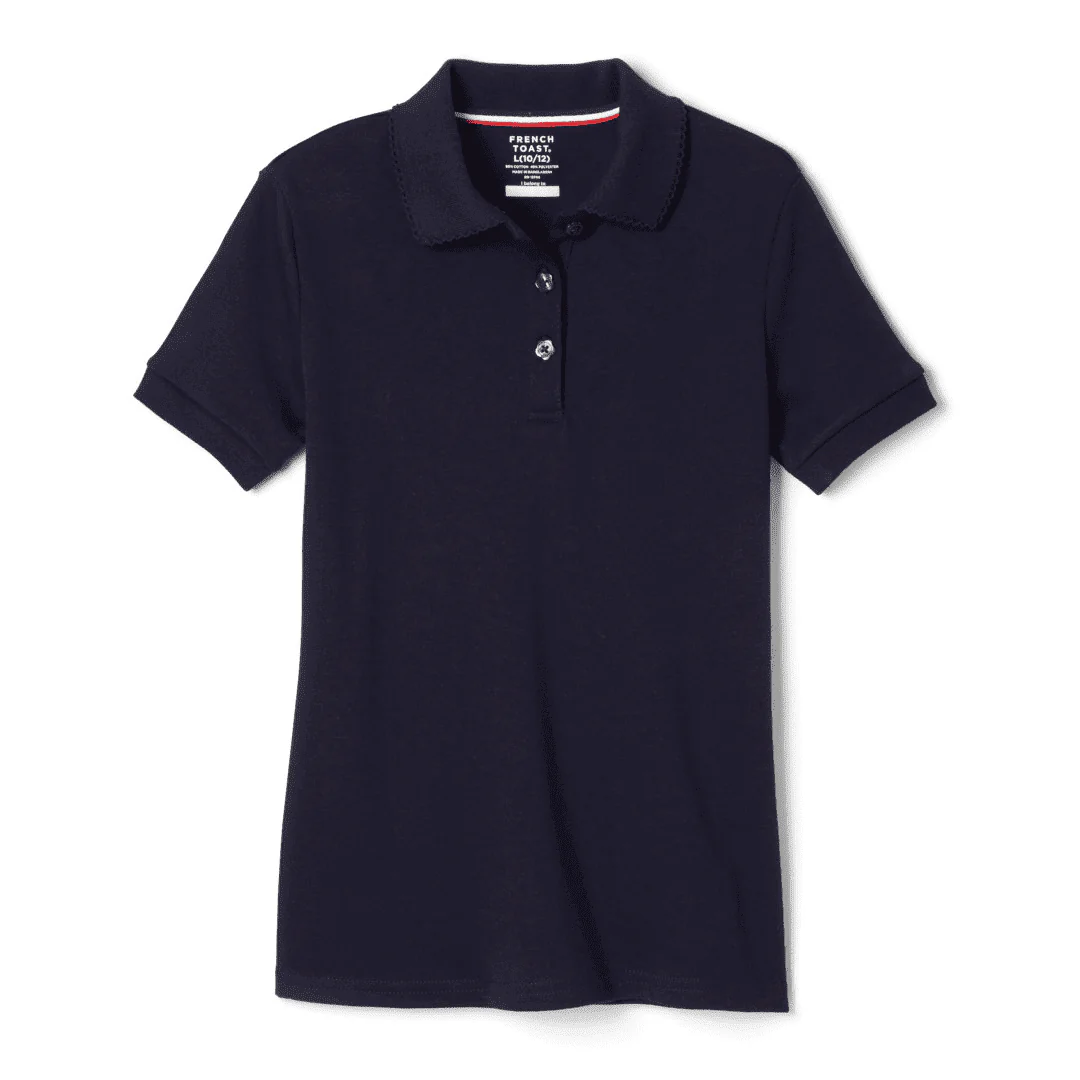 French Toast Plus Size Short Sleeve Picot Collar - Image 8