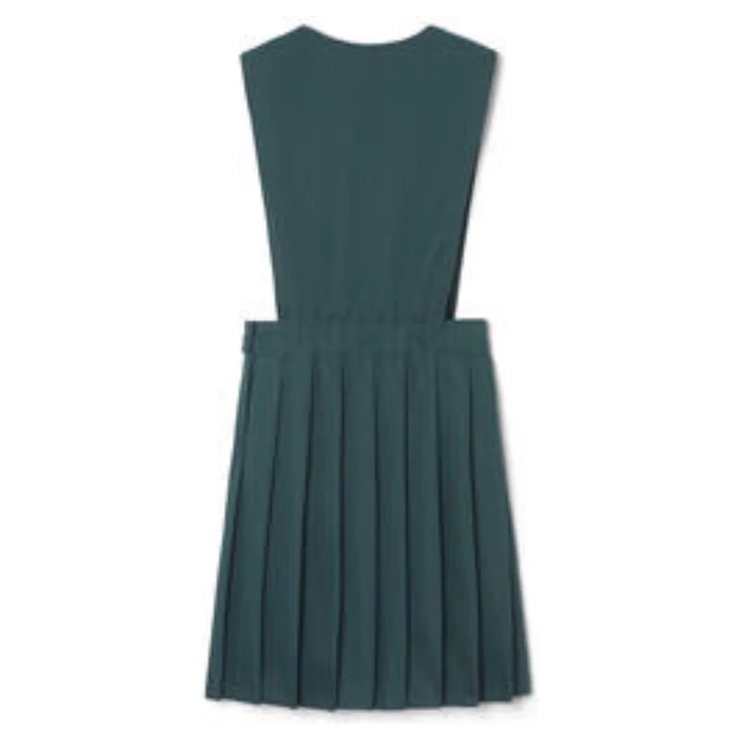 Plus V-Neck Pleated Jumper - Hunter Green - Image 2