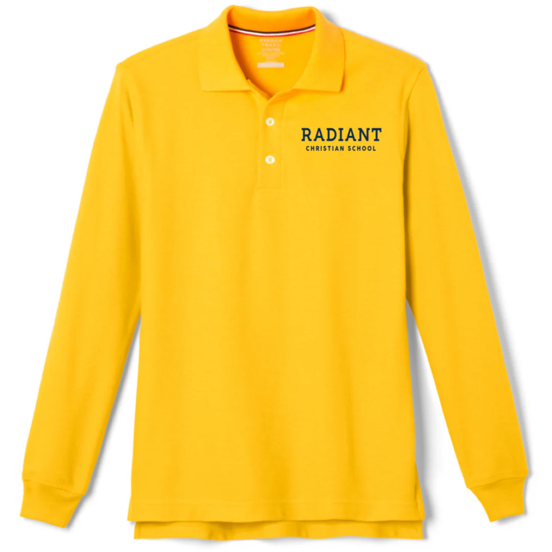 Radiant Christian School - Co-Ed Adult Long Sleeve Pique Polo - Image 2