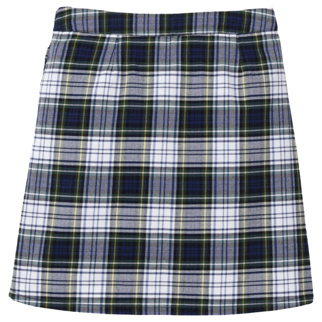 Radiant Christian School - Girl's Plus Size Plaid Pleated 2-Tab Scooter  - Navy / White - Image 4