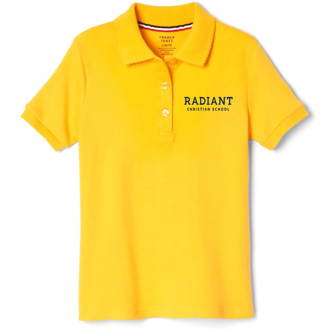 Radiant Christian School - Girl's Plus Size Short Sleeve Picot Collar - Image 3