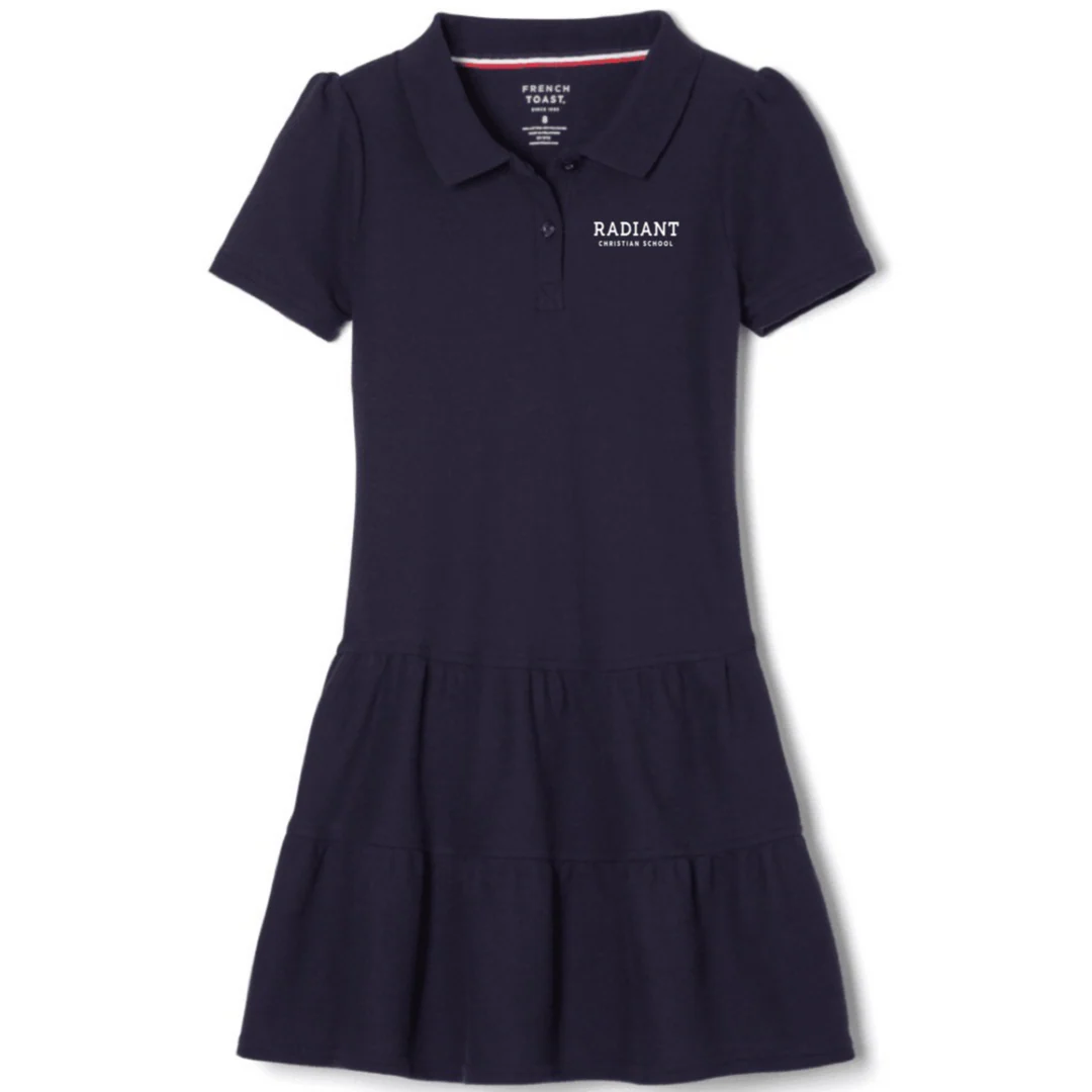 Radiant Christian School - Girl's Short Sleeve Ruffle Piqué Polo Dress