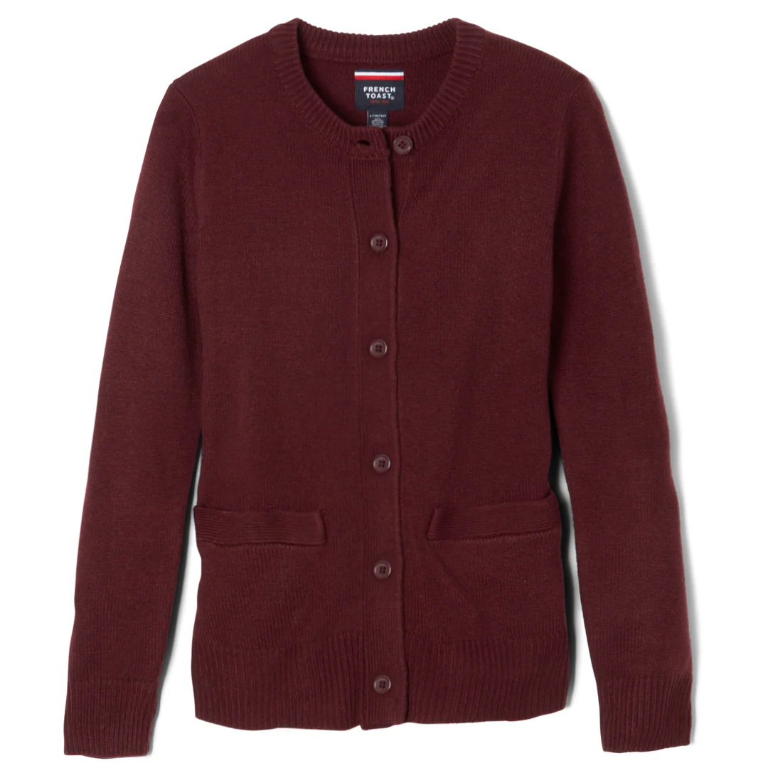 Girls Anti-Pill Crewneck Cardigan - Image 7