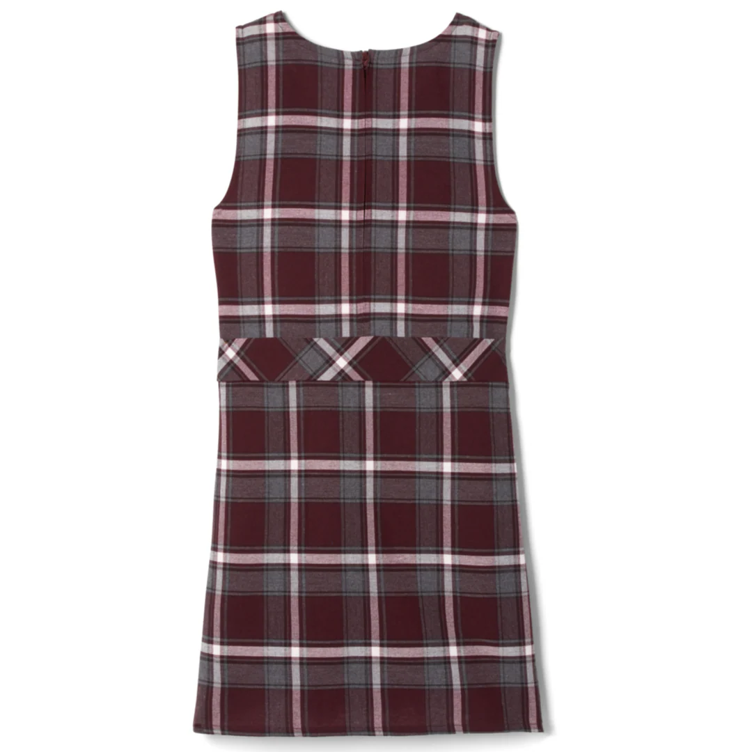 French Toast Girl's Plaid Box Pleat Jumpers - Image 2