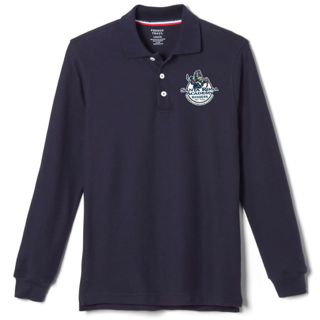 Santa Rosa Academy - Co-Ed Youth Long Sleeve Pique Polo - Image 2